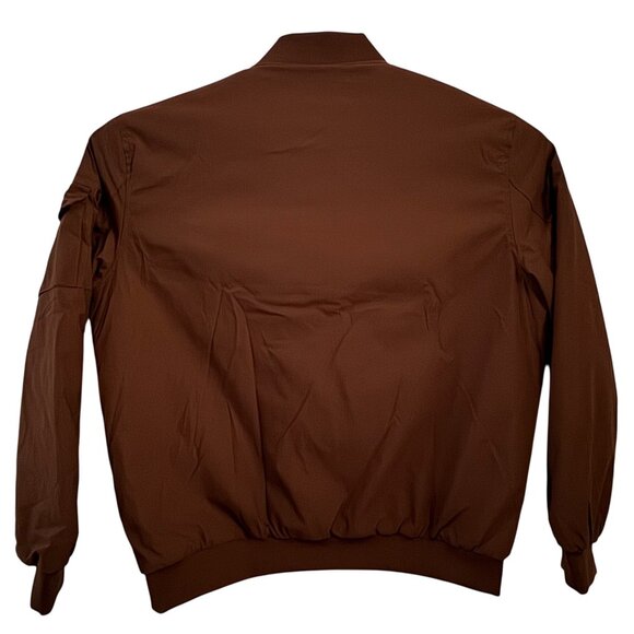 Mens X-Large TBMPOY TRR Brown Bomber Jacket Quilted Lining Zip Arm Pocket XL - Picture 7 of 9